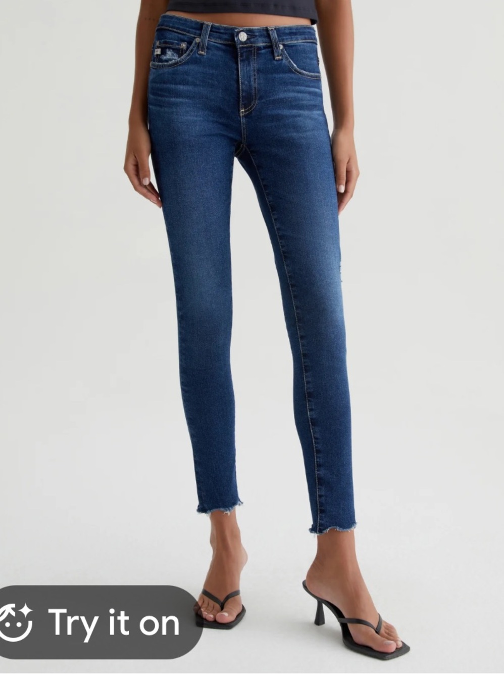 AG Adriano Goldschmmied Dark Blue Legging Ankle Skinny Jeans 28R